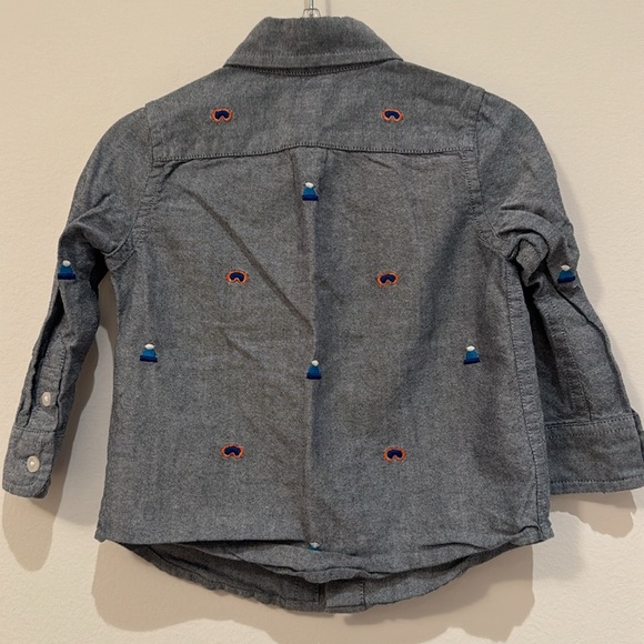 Janie and Jack long sleeve button down 12-18 months - Picture 2 of 2